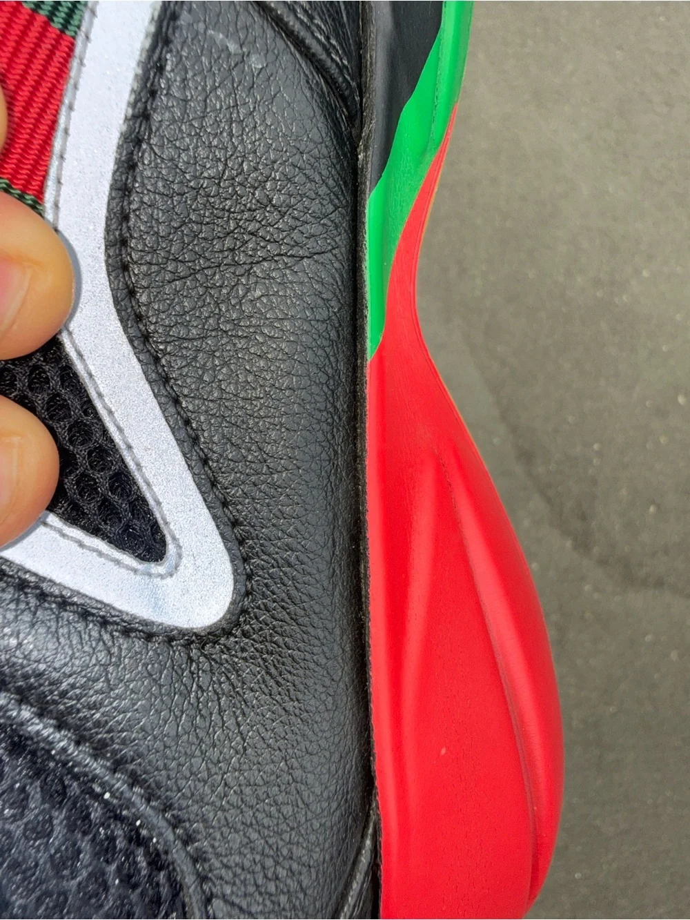 Gucci Rython Leather Mesh Sneakers